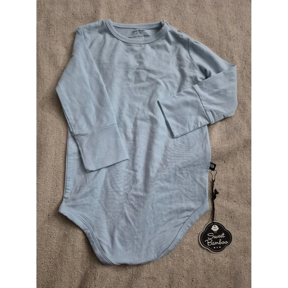Sweet bamboo bodysuit size 12-18 nwt - light blue